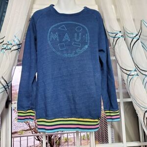 Maui and sons blue sweatshirt